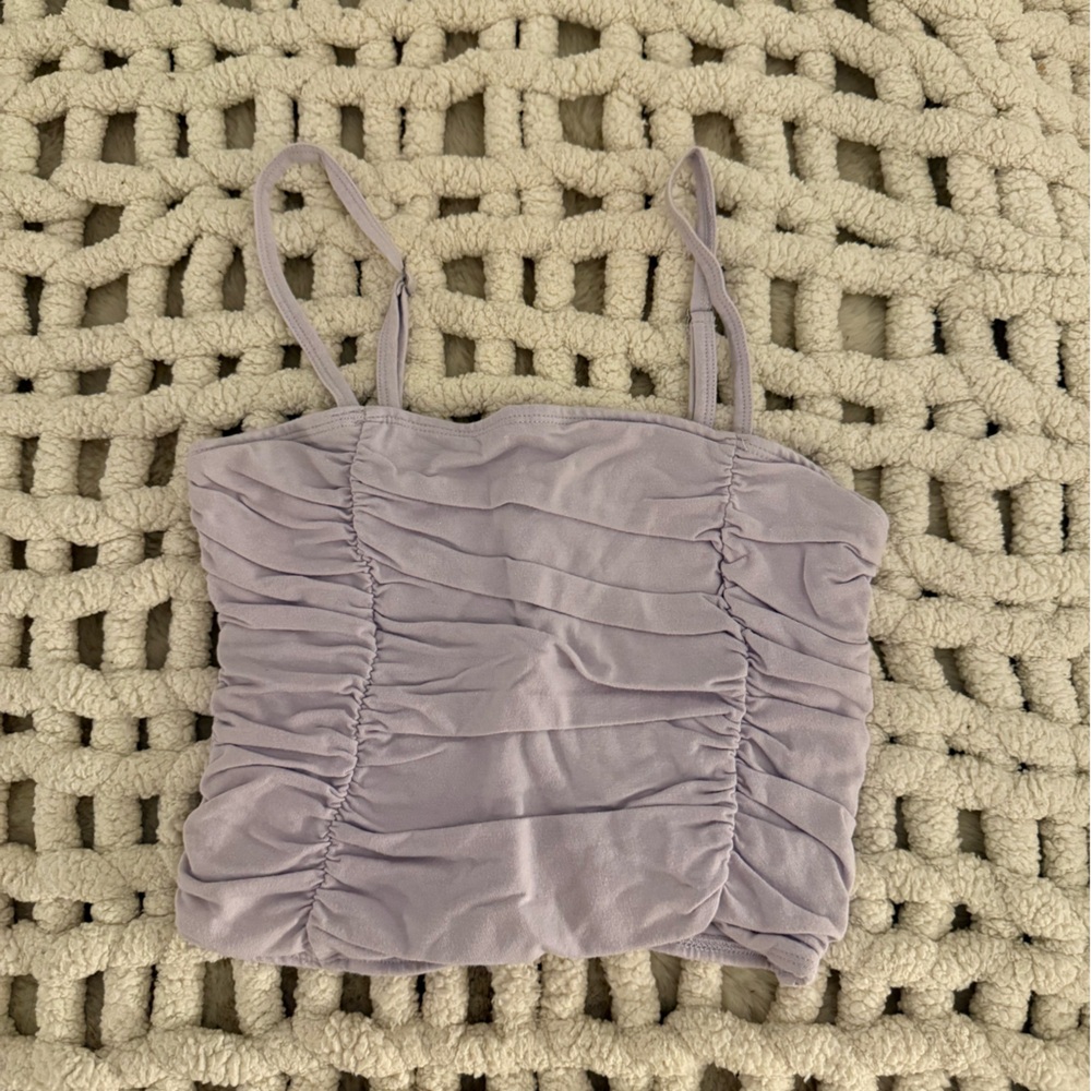 Hollister Light Purple Ruched Tank top
